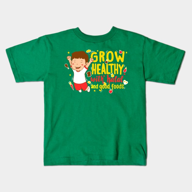 grow healthy Kids T-Shirt by benbena